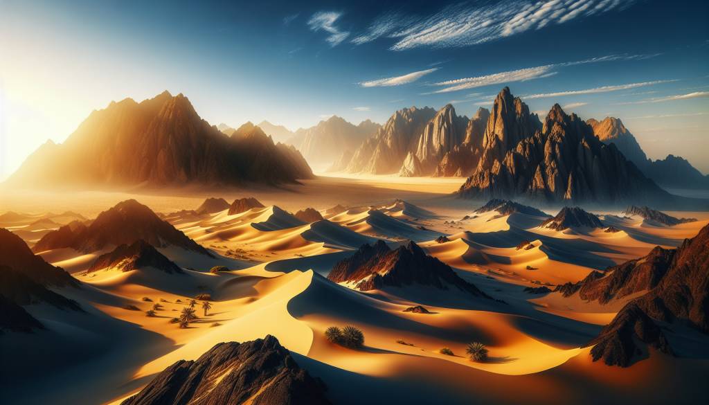 Le désert et les sommets: montagnes de la Libye