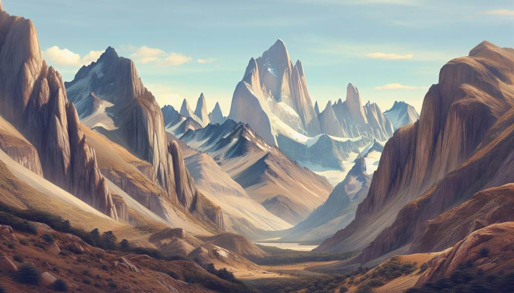 A é robustes montagnes de l'Argentine et leurs hauteurs majestueuses