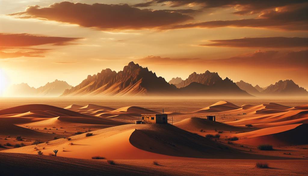 Avant-poste du désert: montagnes de l'Irak
