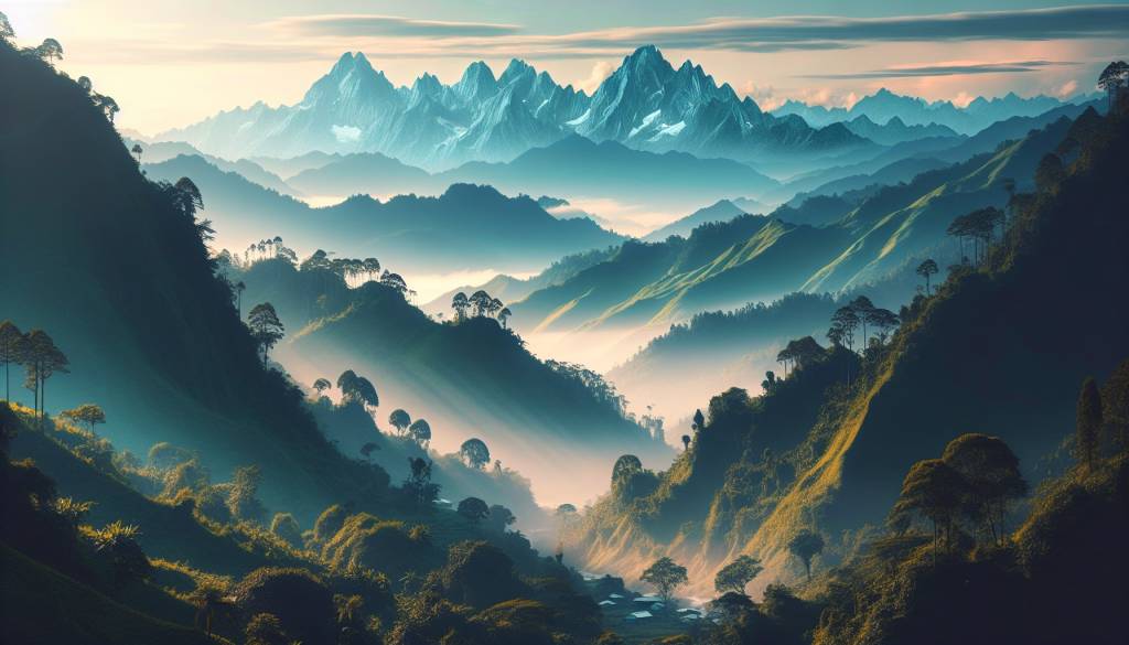 Splendeurs naturelles des montagnes du Bangladesh