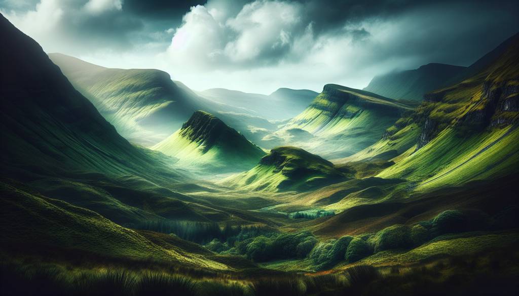 Les montagnes de l'Irlande et leur charme verdoyant