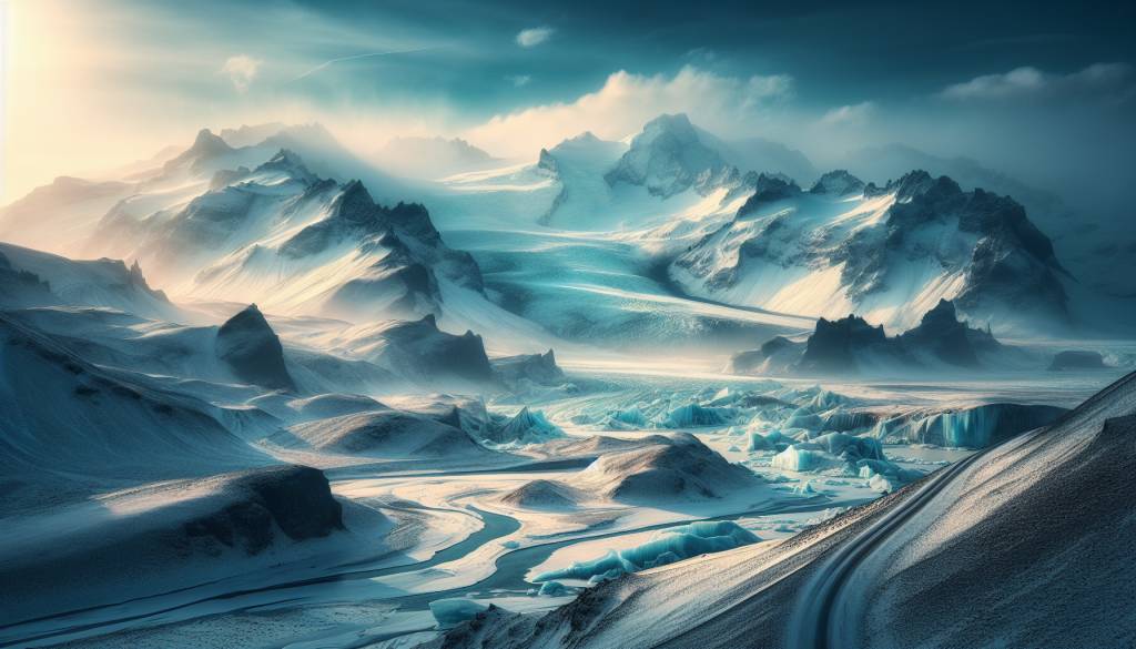Sérénité glacée: les montagnes de l'Islande