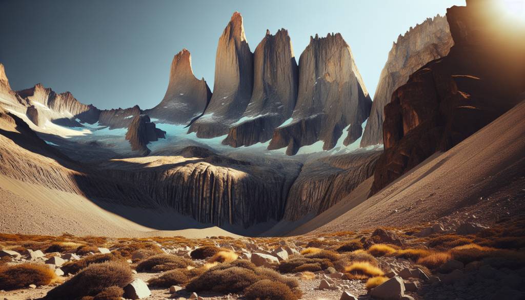 Montagnes du Chili et gratte-ciels naturels
