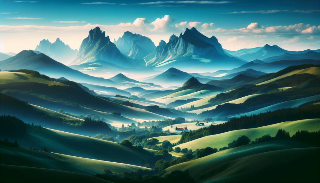 Les montagnes de la République tchèque et le cœur de l'Europe